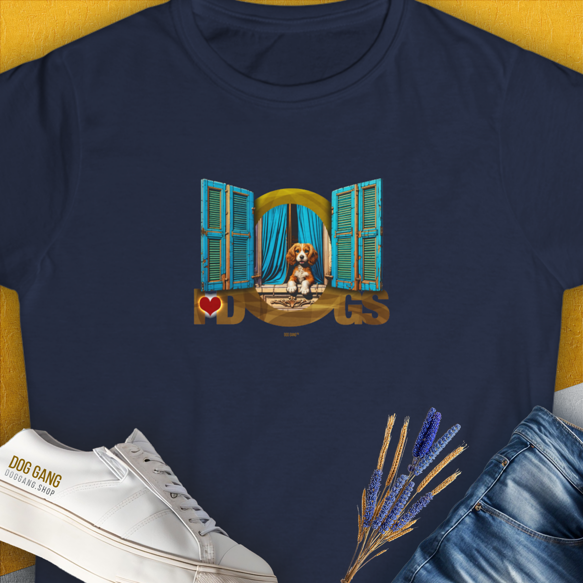 The I Love Dogs - Series I, Volume 8 t-shirt features a dog-themed print with a fun design that any dog lover will adore. Designed by Dog Gang.