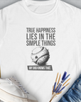True Happiness Series One, Volume 1, Women's T-Shirt-White. For dog lovers and dog owners. Design by Dog Gang