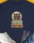 Unleash-Series (My Inner Party Dog), Volume 3, Women's T-Shirt-Navy. A dog-themed Design from Dog Gang