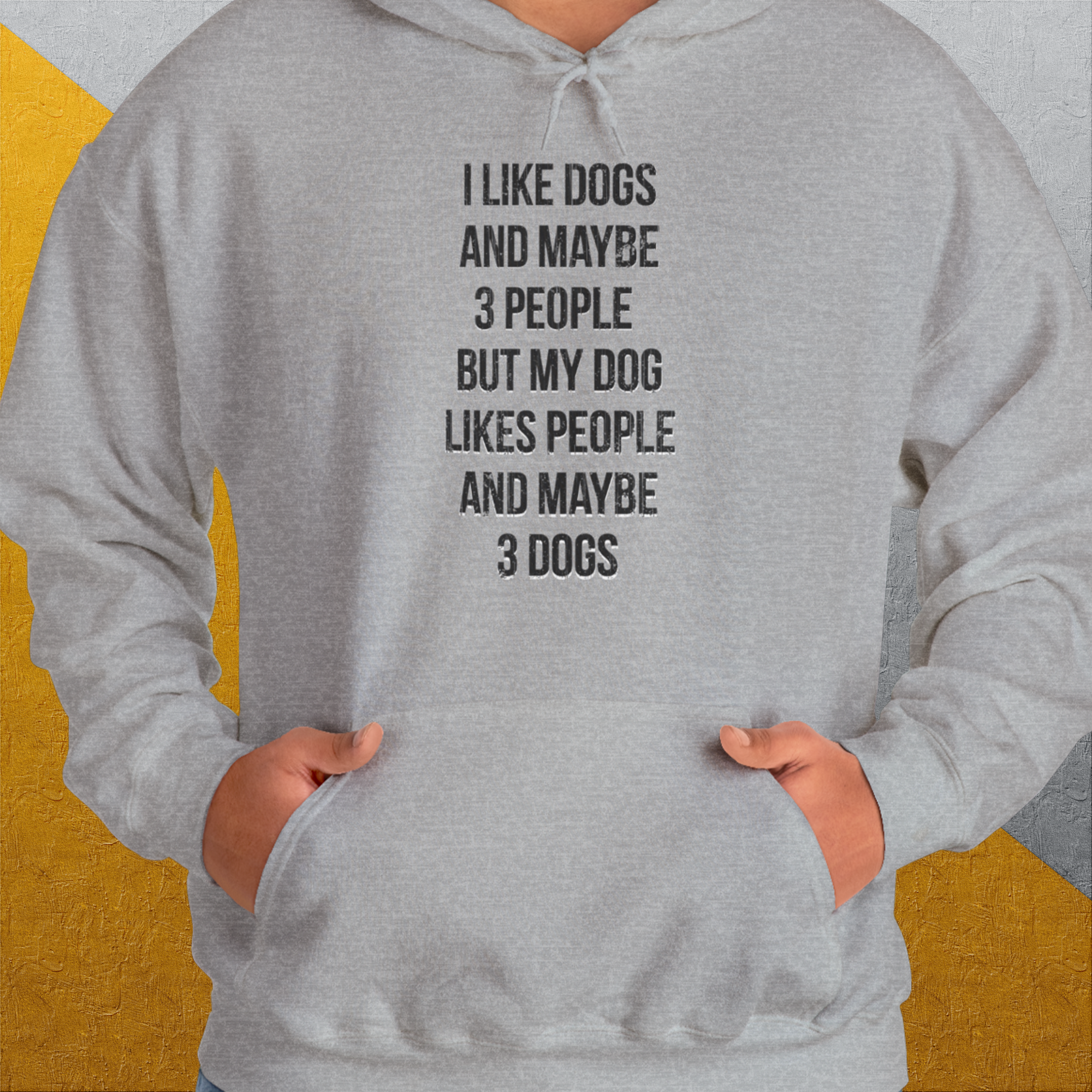 I Like Dogs And Maybe 3 People..., Unisex Hoodie-funny dog lover Shirtdesign by Dog Gang