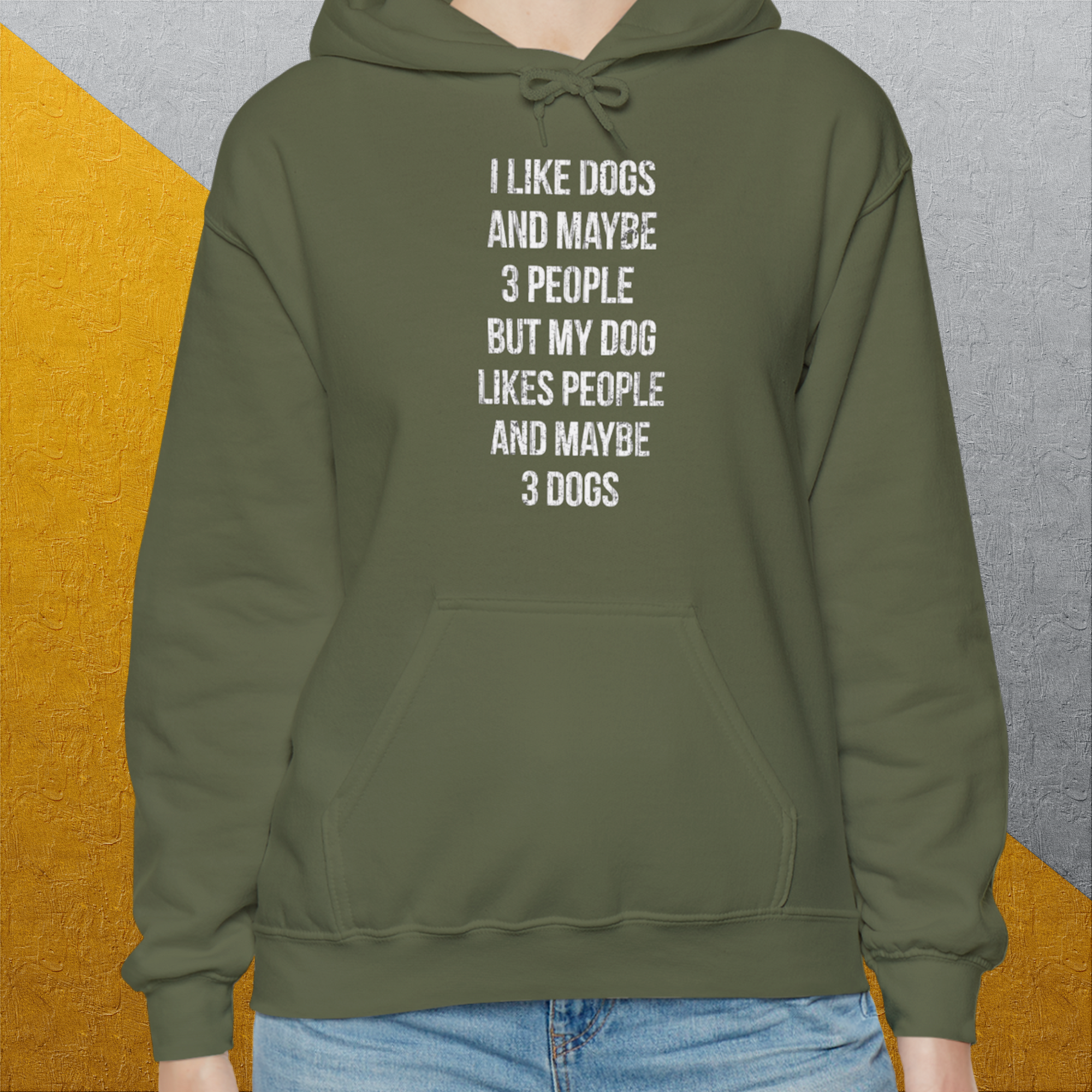 I Like Dogs And Maybe 3 People..., Unisex Hoodie- funny dog-themed Shirt. Design by Dog Gang