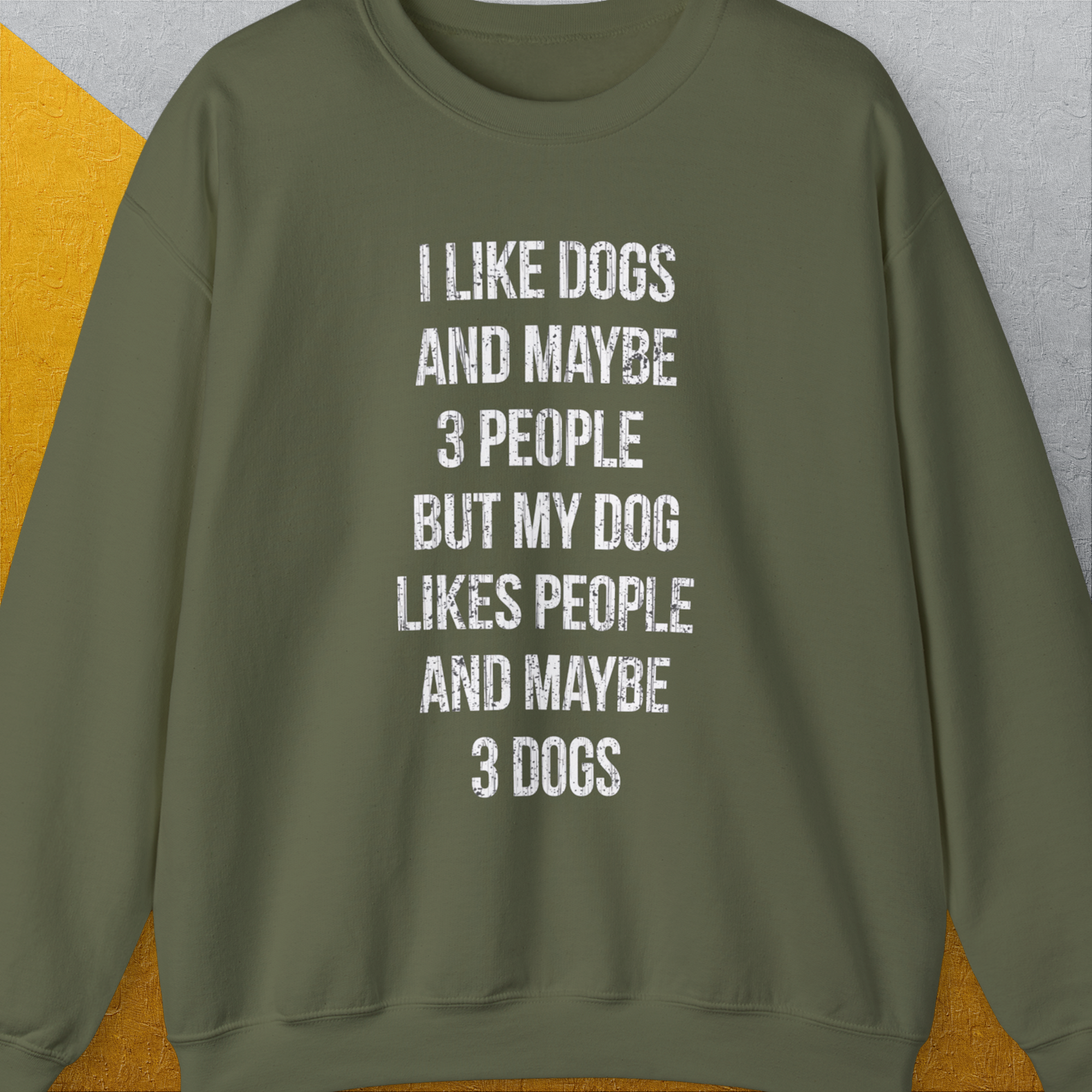 I Like Dogs And Maybe 3 People..., Unisex Sweatshirt-funny dog lover Design by Dog Gang