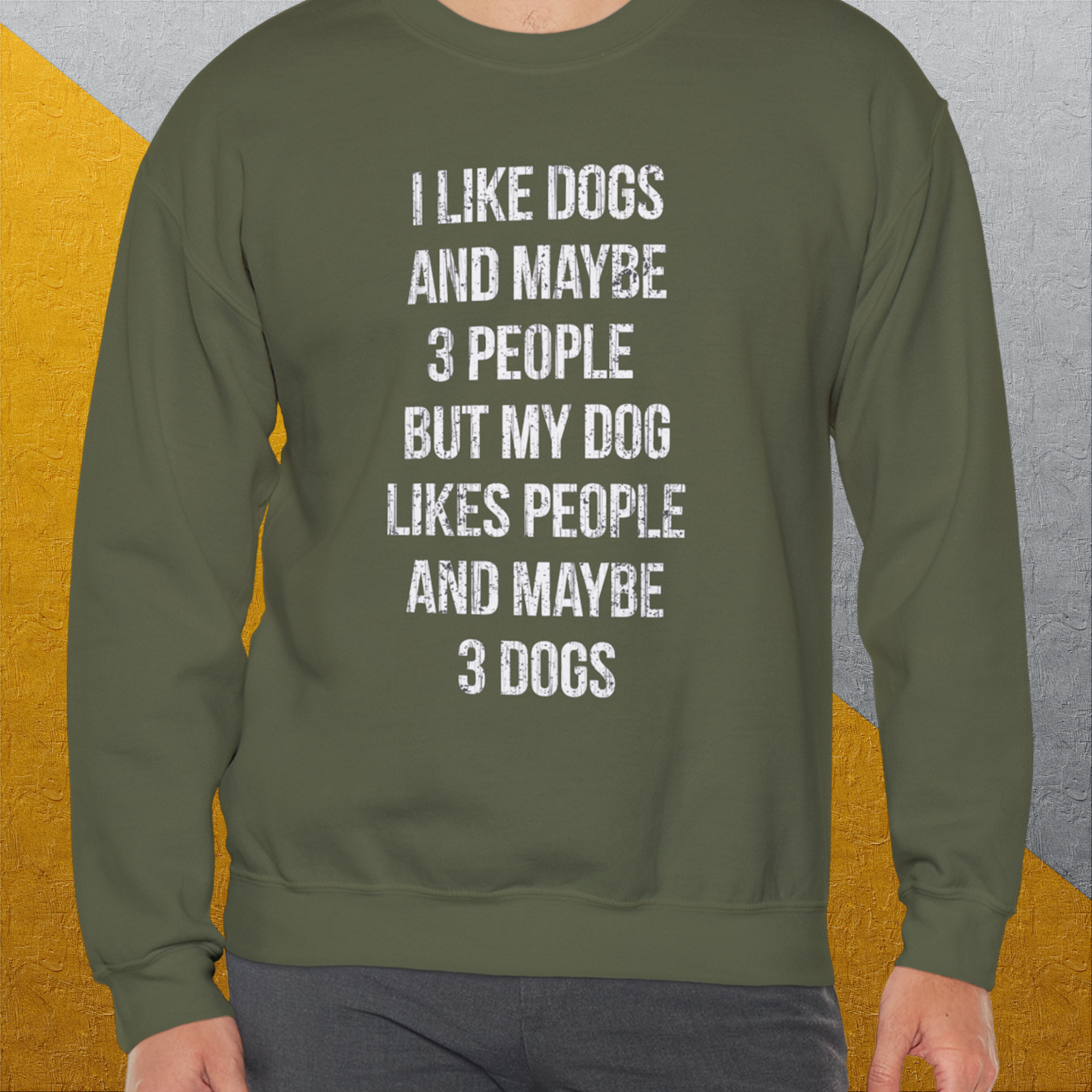 I Like Dogs And Maybe 3 People..., Unisex Sweatshirt-humorous dog lover / dog owner Design by Dog Gang