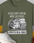 Cat Videos Series, Volume 1, Unisex T-Shirt-Military Green-funny dog lover Shirtdesign by Dog Gang