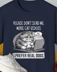 Cat Videos Series, Volume 1, Unisex T-Shirt-Dark Heather-funny dog lover Shirtdesign by Dog Gang