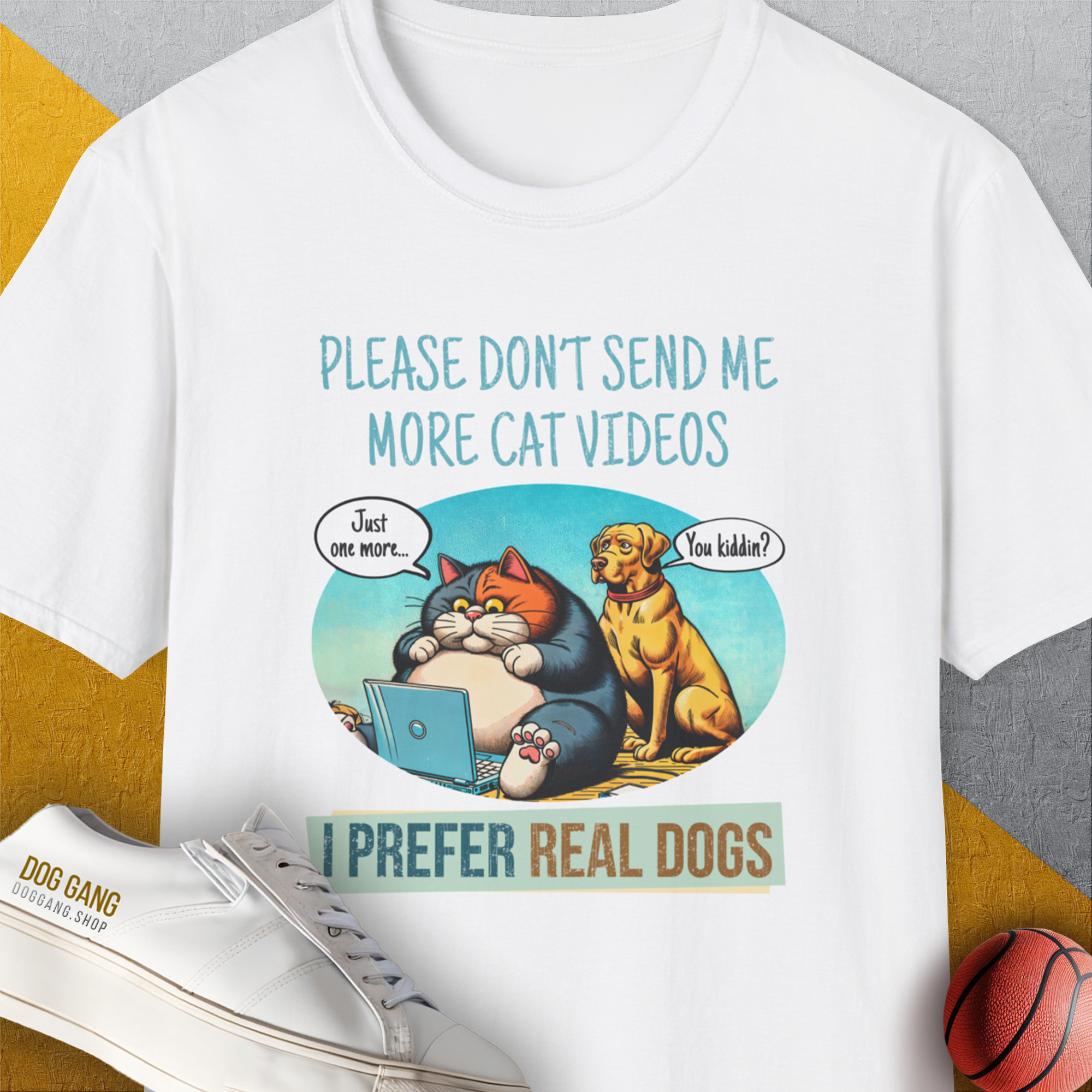 Cat Videos Series, Volume 2, Unisex T-Shirt-funny and stylish. A perfect gift for dog lovers. Shirtdesign by Dog Gang
