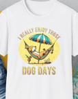I Really Enjoy Those Dog Days, Unisex T-Shirt-funny and stylish. A perfect gift for dog lovers. Shirtdesign by Dog Gang