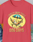 I Really Enjoy Those Dog Days, Unisex T-Shirt-Heather Red-funny dog lover Shirtdesign by Dog Gang