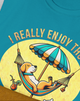 I Really Enjoy Those Dog Days, Unisex T-Shirt-humorous dog lover / dog owner Design by Dog Gang