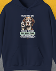 Go Fetch It Yourself Series, Volume 3, Unisex Hoodie-Navy-funny dog lover Shirtdesign by Dog Gang