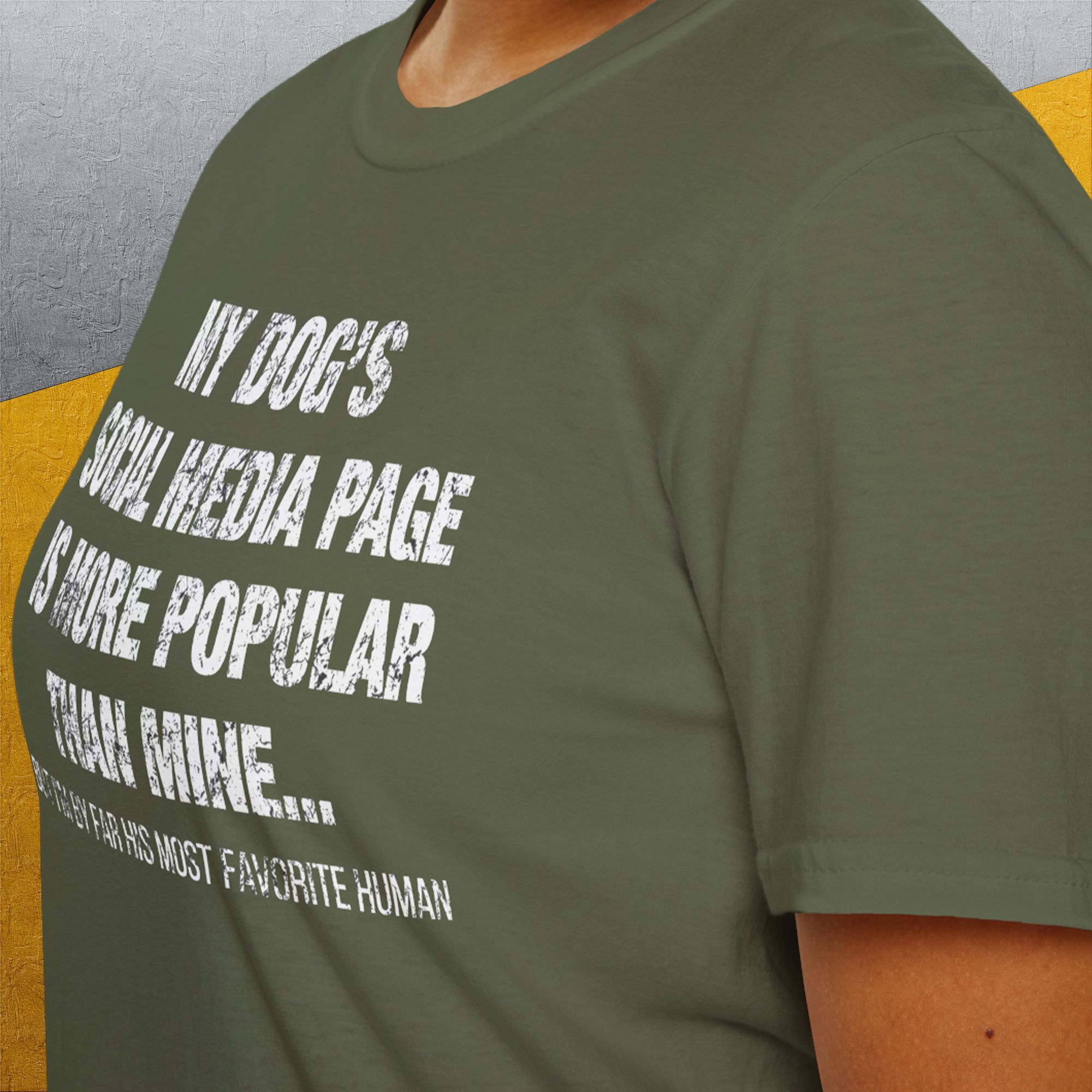 My Dogs Social Media Page Is More Popular Than Mine, Unisex T-Shirt-funny dog lover Shirtdesign by Dog Gang