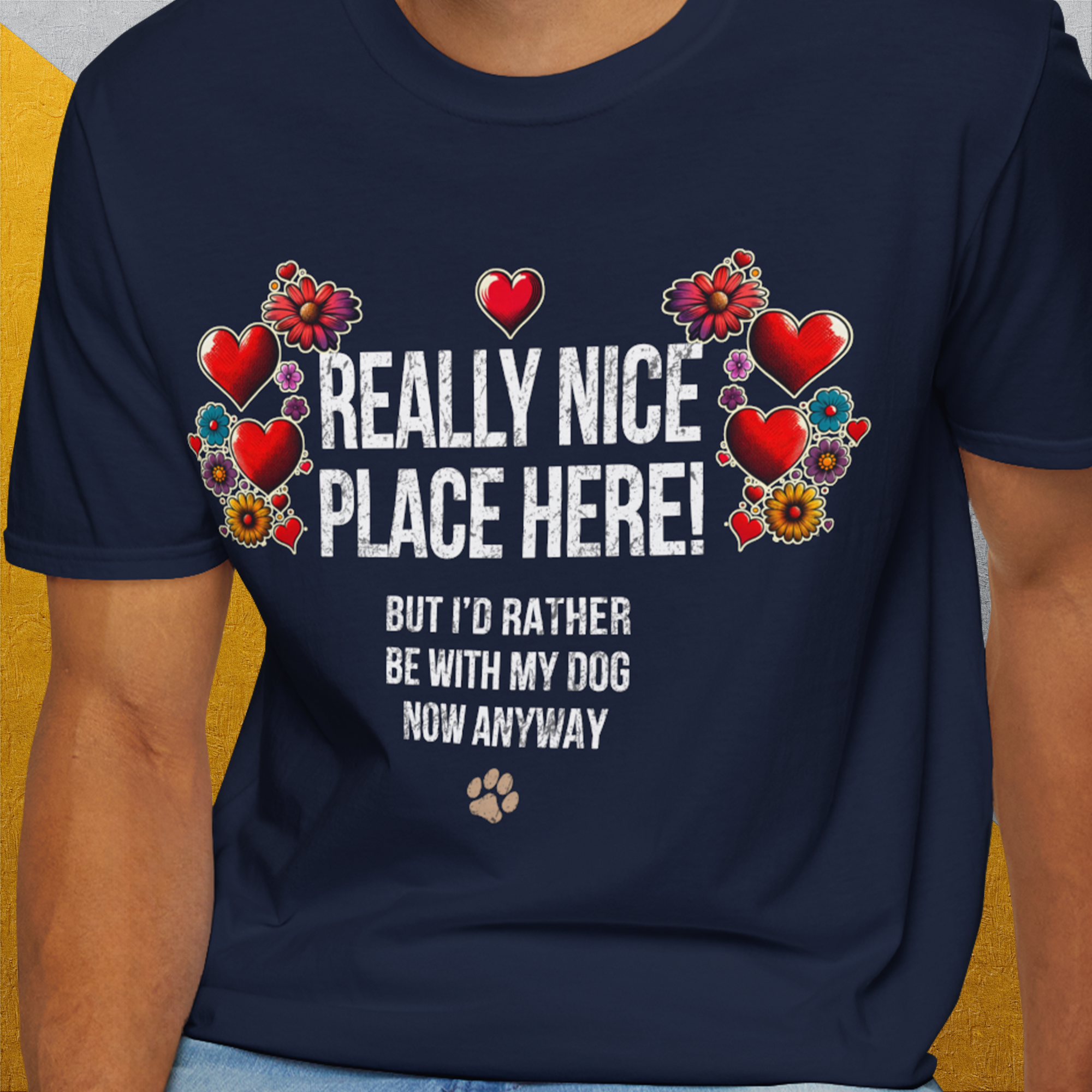 Really Nice Place Here, Unisex T-Shirt-funny dog lover Design by Dog Gang