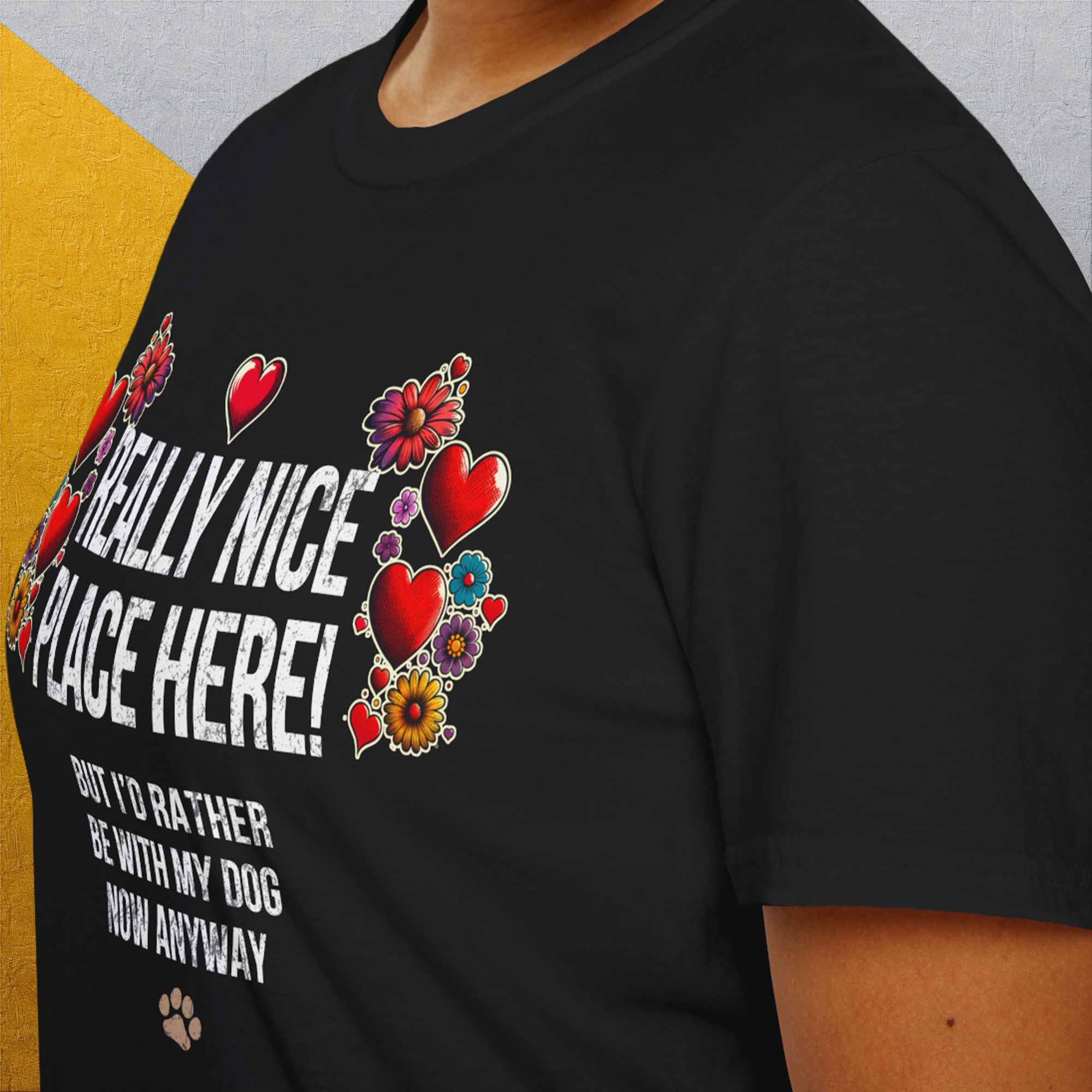 Really Nice Place Here, Unisex T-Shirt-funny dog lover Shirtdesign by Dog Gang