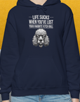 Life Sucks When You've Lost Your Favorite Fetch Ball, Volume 7, Unisex Hoodie- funny dog-themed Shirt. Design by Dog Gang