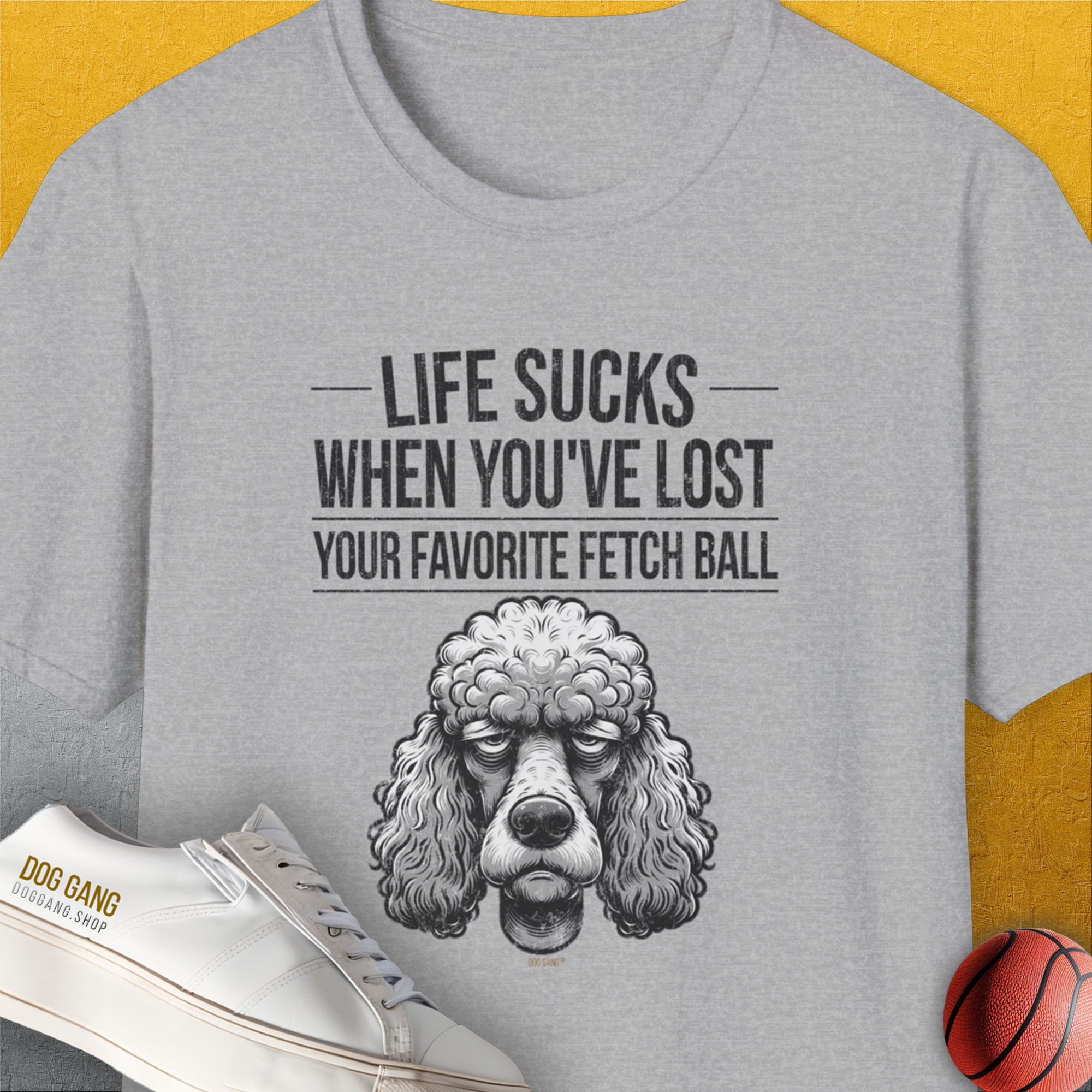 Life Sucks When You've Lost Your Favorite Fetch Ball, Volume 7, Unisex T-Shirt- another funny dog lover Shirtdesign made by Dog Gang