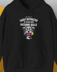 My Dog Is Easily Distracted By - Volume 4: Other Dogs Fetching Balls, Unisex Hoodie-Black, Design by Dog Gang
