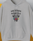 My Dog Is Easily Distracted By - Volume 4: Other Dogs Fetching Balls, Unisex Hoodie-Sport Grey, a cool and stylish design with a funny saying from Dog Gang