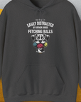 My Dog Is Easily Distracted By - Volume 4: Other Dogs Fetching Balls, Unisex Hoodie-Dark Heather, Design by Dog Gang