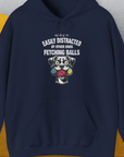 My Dog Is Easily Distracted By - Volume 4: Other Dogs Fetching Balls, Unisex Hoodie-Navy, Design by Dog Gang