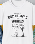 My Dog Is Easily Distracted By - Volume 1: Squirrels, Unisex T-Shirt-White, a cool and stylish design with a funny saying from Dog Gang