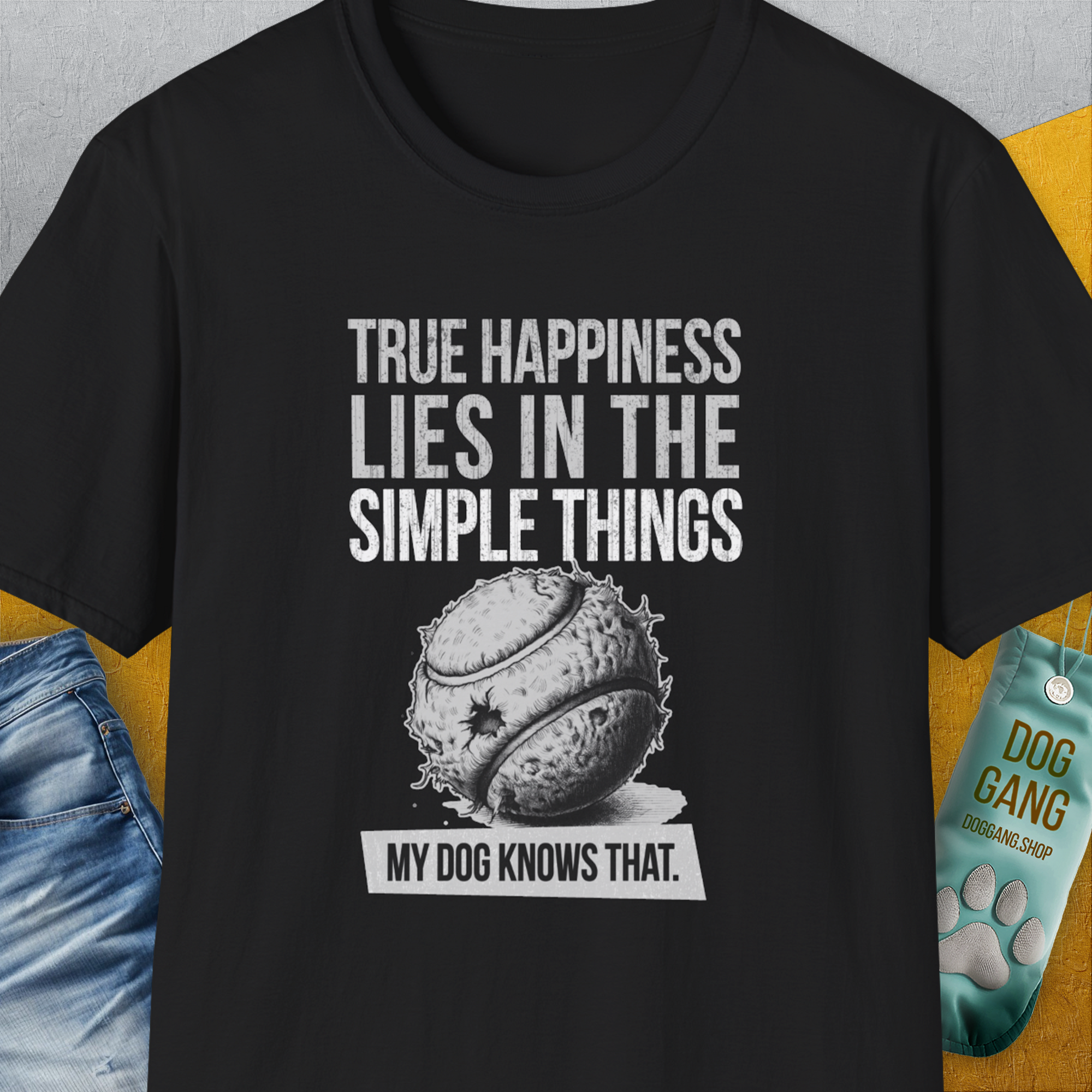 True Happiness Series One, Volume 1, Unisex T-Shirt-Black-funny dog lover Shirtdesign by Dog Gang