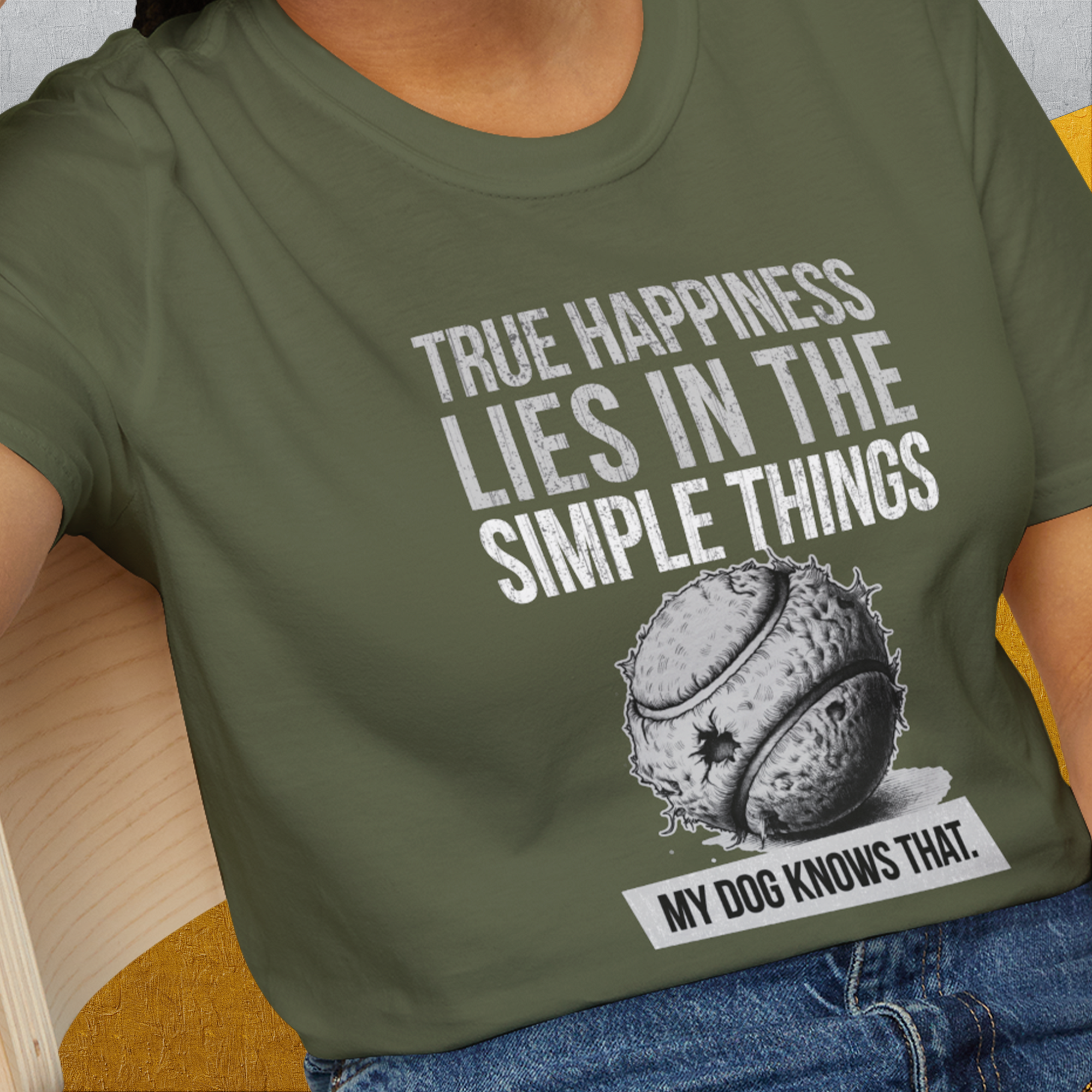 True Happiness Series One, Volume 1, Unisex T-Shirt- funny dog-themed Shirt. Design by Dog Gang