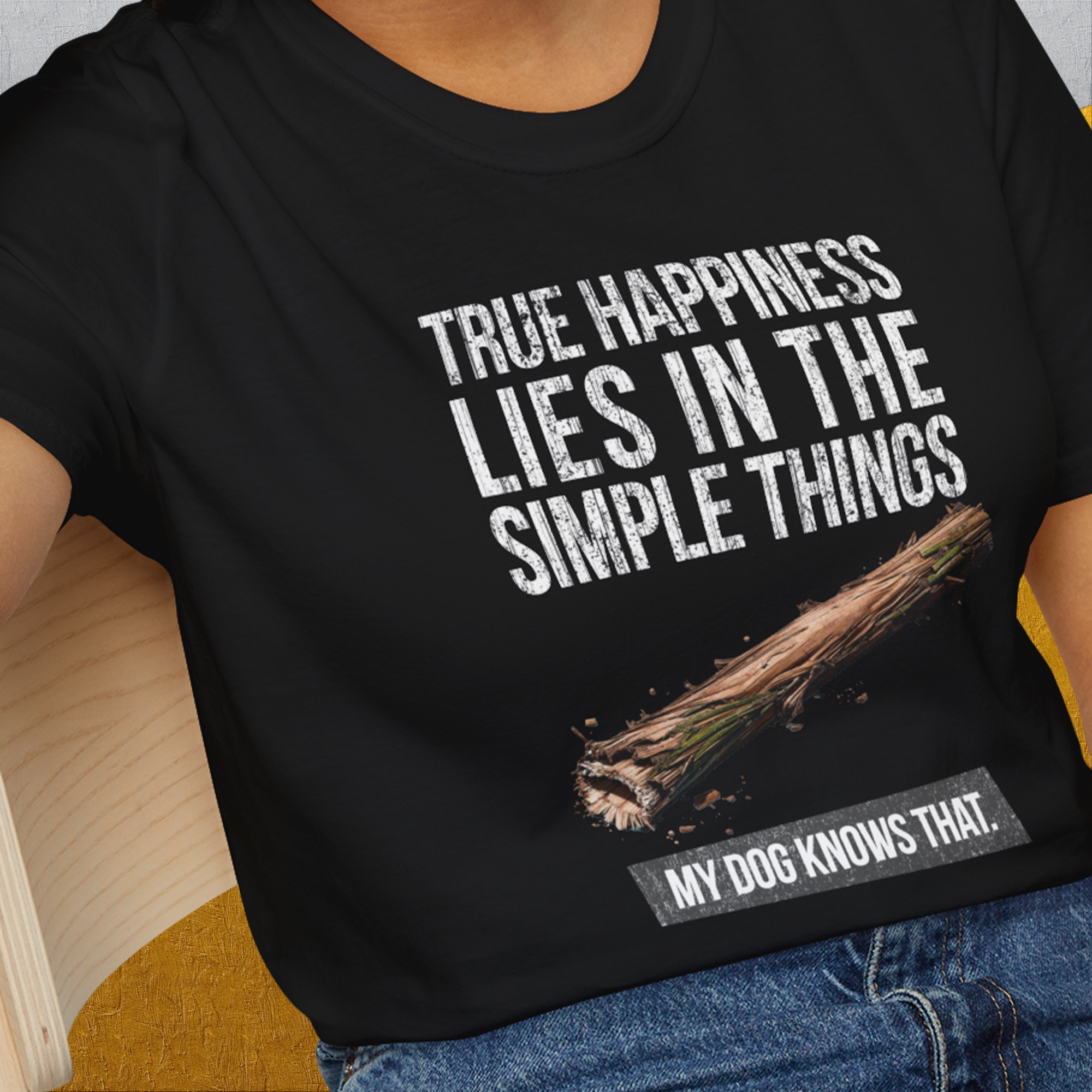 True Happiness Series One, Volume 2, Unisex T-Shirt- funny dog-themed Shirt. Design by Dog Gang