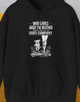 Who Cares About The Weather When You're In Good Company, Volume 2, Unisex Hoodie-Black-funny dog lover Shirtdesign by Dog Gang