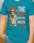 Walking The Dog Every Day Keeps The Doctor Away, Volume 1, Unisex T-Shirt-funny dog lover Shirtdesign by Dog Gang