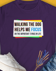 Walking The Dog Series One, Volume 1, Women's T-Shirt-Purple, a cool and stylish design with a funny saying from Dog Gang