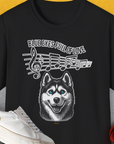 Blue Eyes Full Of Love, Volume 1 (Husky), Unisex T-Shirt-Black. A perfect gift for dog lovers and dog owners. Design by Dog Gang