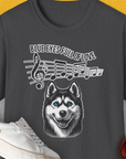 Blue Eyes Full Of Love, Volume 1 (Husky), Unisex T-Shirt-Dark Heather, Design by Dog Gang