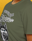 Blue Eyes Full Of Love, Volume 1 (Husky), Unisex T-Shirt-, Design by Dog Gang
