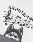 Blue Eyes Full Of Love, Volume 1 (Husky), Unisex T-Shirt-. A dog-themed Design from Dog Gang