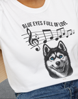 Blue Eyes Full Of Love, Volume 1 (Husky), Unisex T-Shirt-, a fun and stylish design for dog lovers from Dog Gang