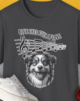 Blue Eyes Full Of Love, Volume 2 (Australian Shepherd), Unisex T-Shirt-Dark Heather, Design by Dog Gang