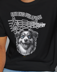 Blue Eyes Full Of Love, Volume 2 (Australian Shepherd), Unisex T-Shirt-. For dog lovers and dog owners. Design by Dog Gang