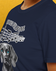 Blue Eyes Full Of Love, Volume 4 (Weimaraner), Unisex T-Shirt-, Design by Dog Gang