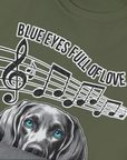 Blue Eyes Full Of Love, Volume 4 (Weimaraner), Unisex T-Shirt-. A dog-themed Design from Dog Gang