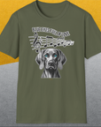 Blue Eyes Full Of Love, Volume 4 (Weimaraner), Unisex T-Shirt-, a cool and stylish design with a funny saying from Dog Gang