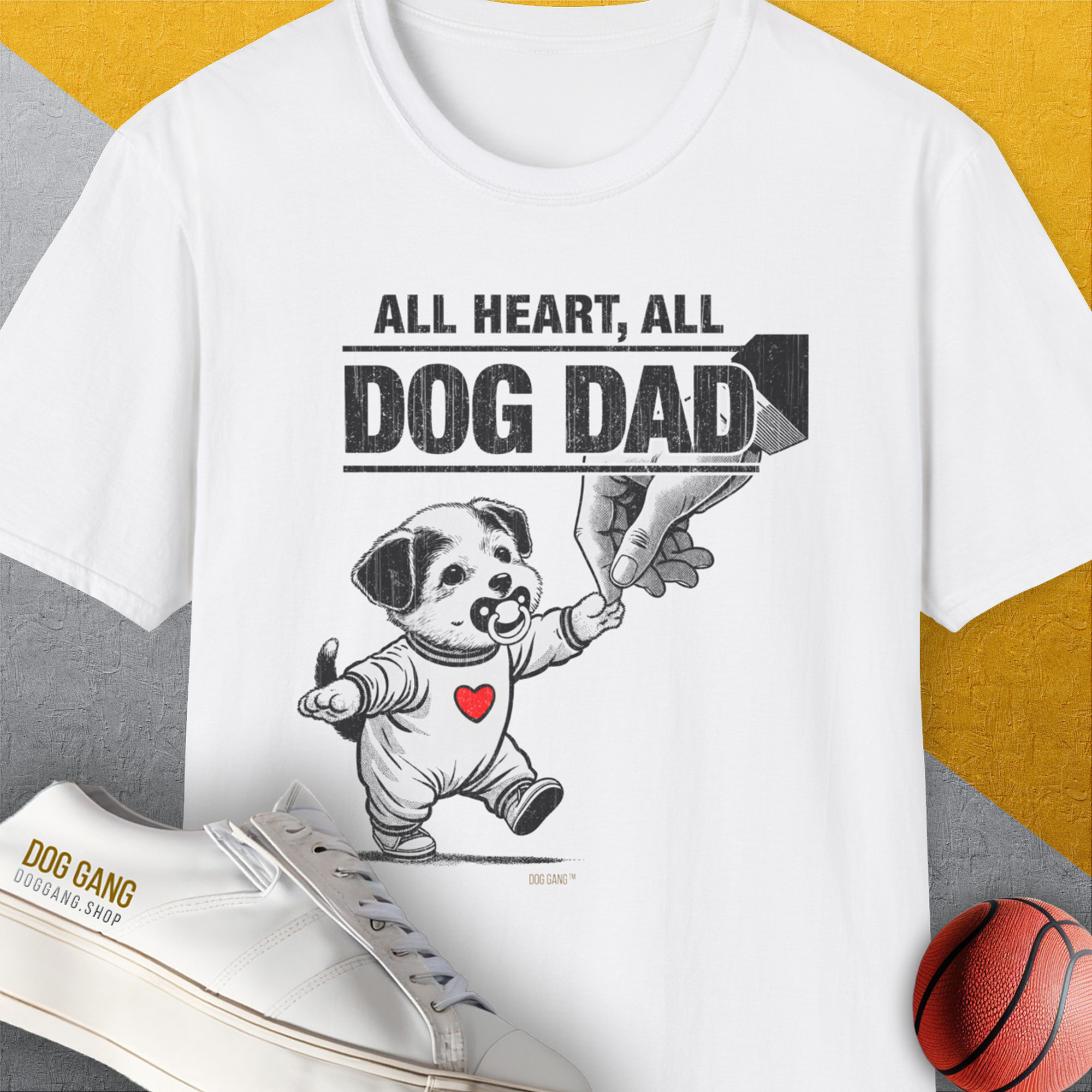 Dog Dad Series, Volume 7, Unisex T-Shirt-White, a cool and stylish design with a funny saying from Dog Gang