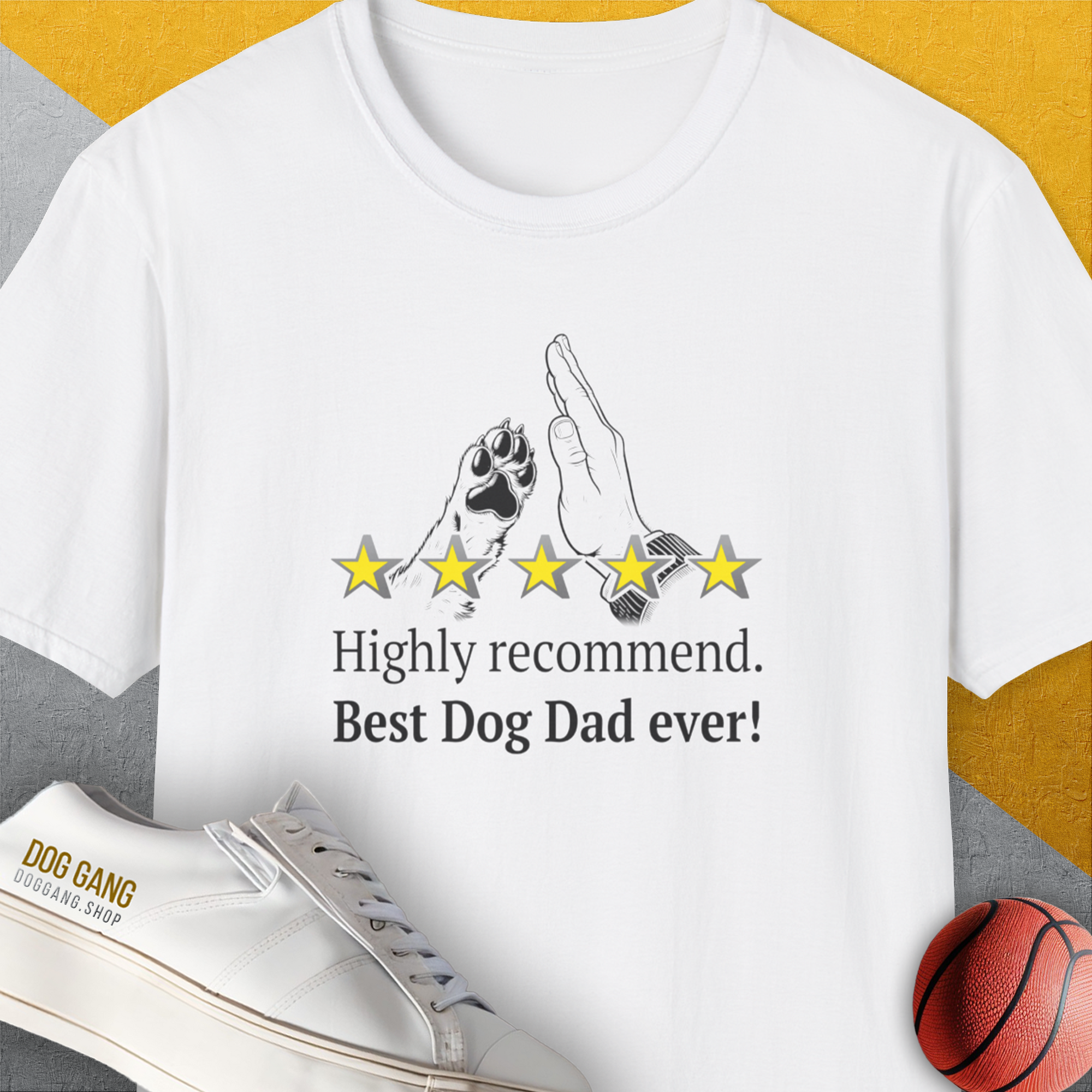 Dog Dad Series, Volume 9, Unisex T-Shirt-White, a cool and stylish design with a funny saying from Dog Gang
