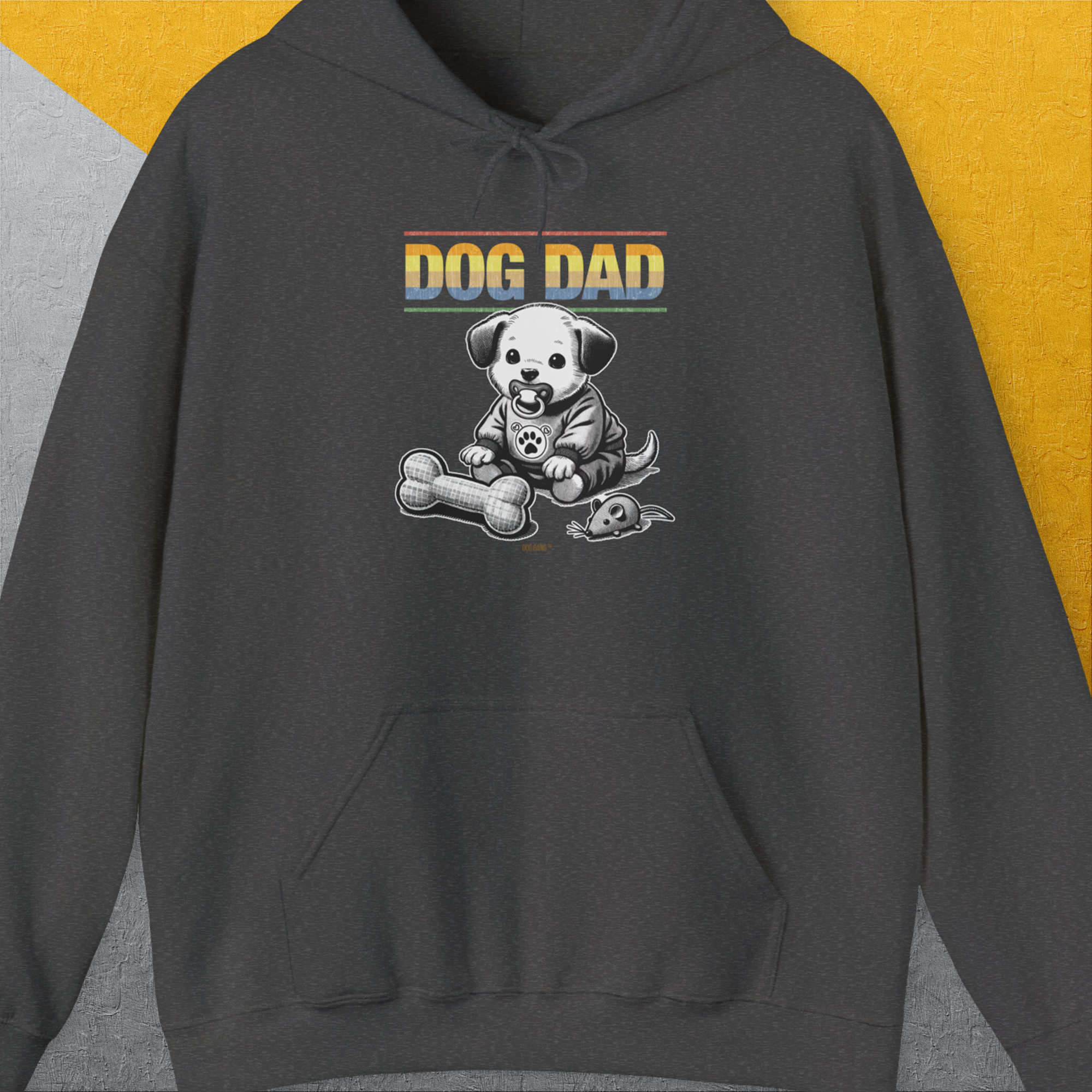 Dog Dad Series, Volume 2, Unisex Hoodie-Dark Heather, a cool and stylish design with a funny saying from Dog Gang