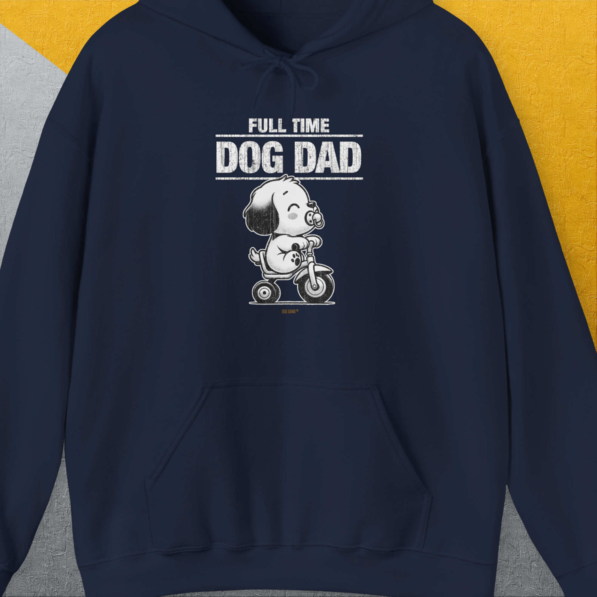 Dog Dad Series, Volume 3, Unisex Hoodie-Navy, Design by Dog Gang