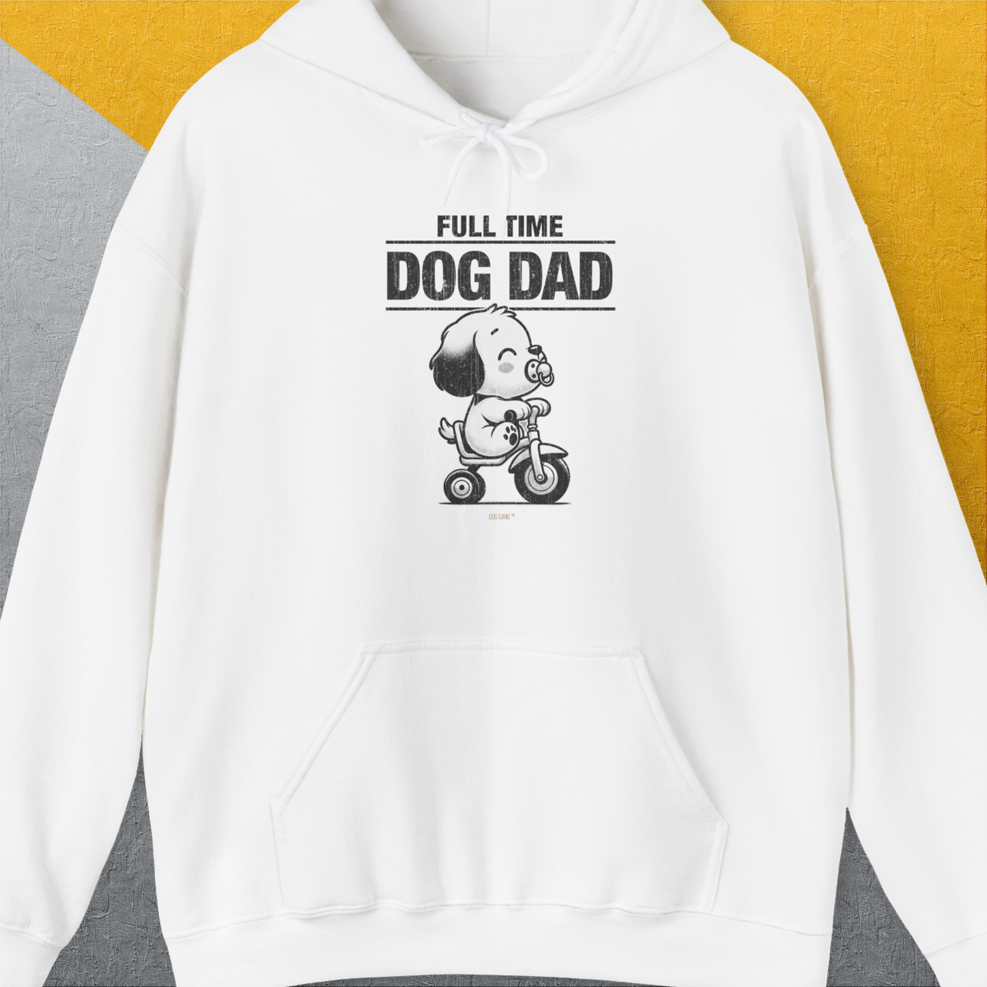 Dog Dad Series, Volume 3, Unisex Hoodie-White. A dog-themed Design from Dog Gang