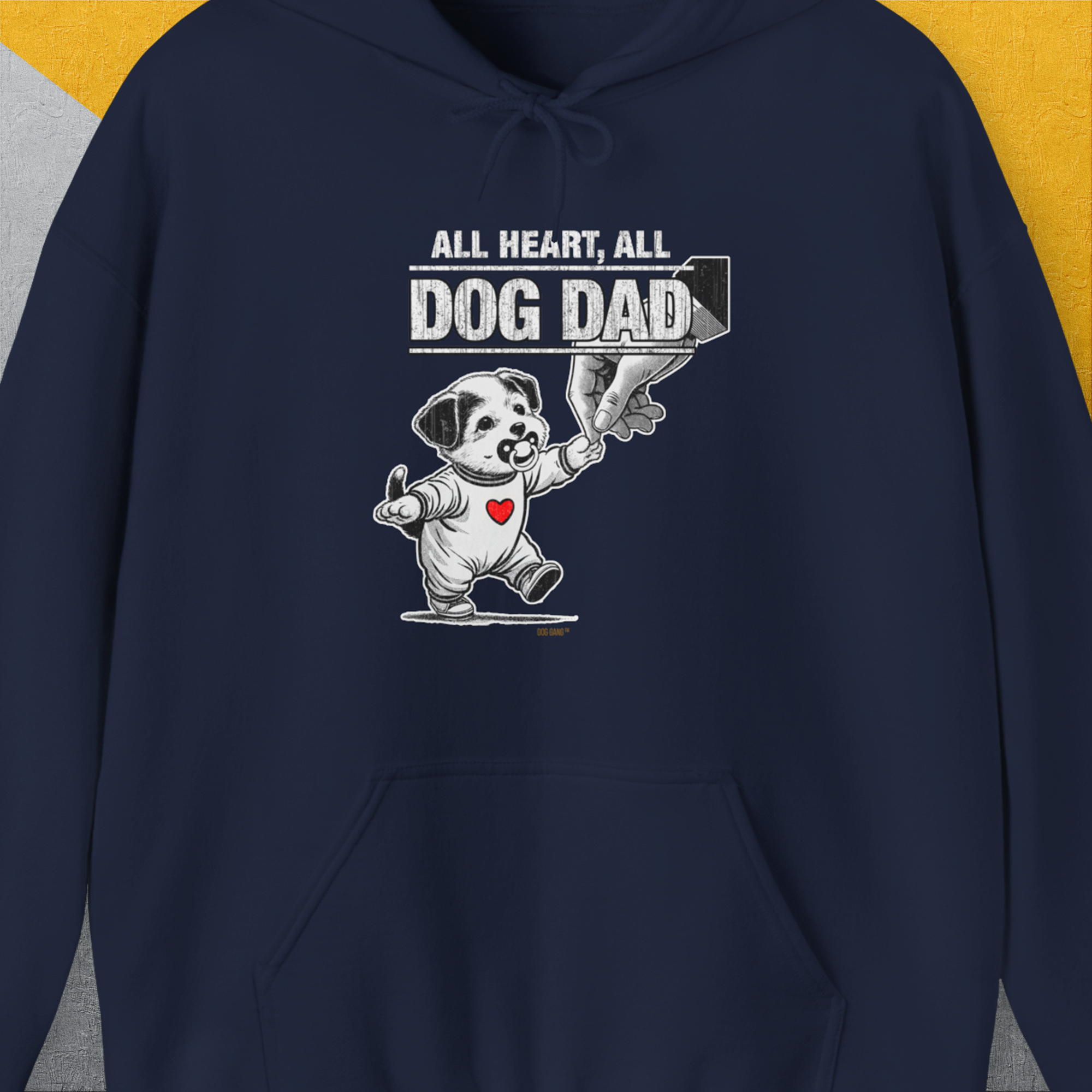 Dog Dad Series, Volume 7, Unisex Hoodie-Navy, Design by Dog Gang