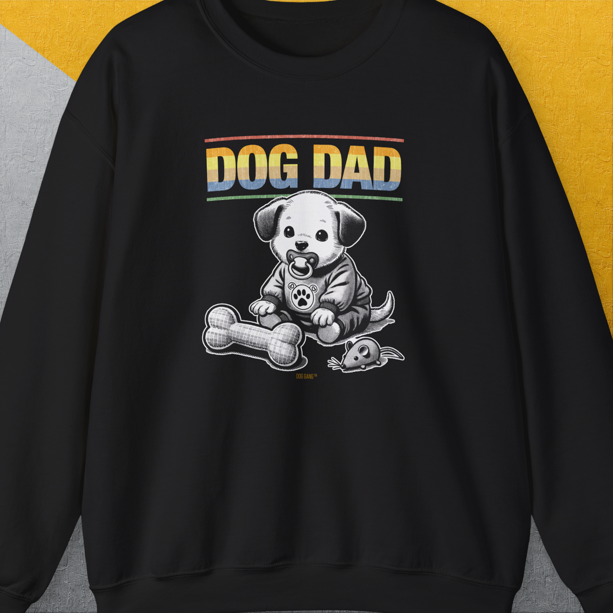 Dog Dad Series, Volume 2, Unisex Sweatshirt-Black, Design by Dog Gang