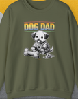 Dog Dad Series, Volume 2, Unisex Sweatshirt-Military Green. A perfect gift for dog lovers and dog owners. Design by Dog Gang