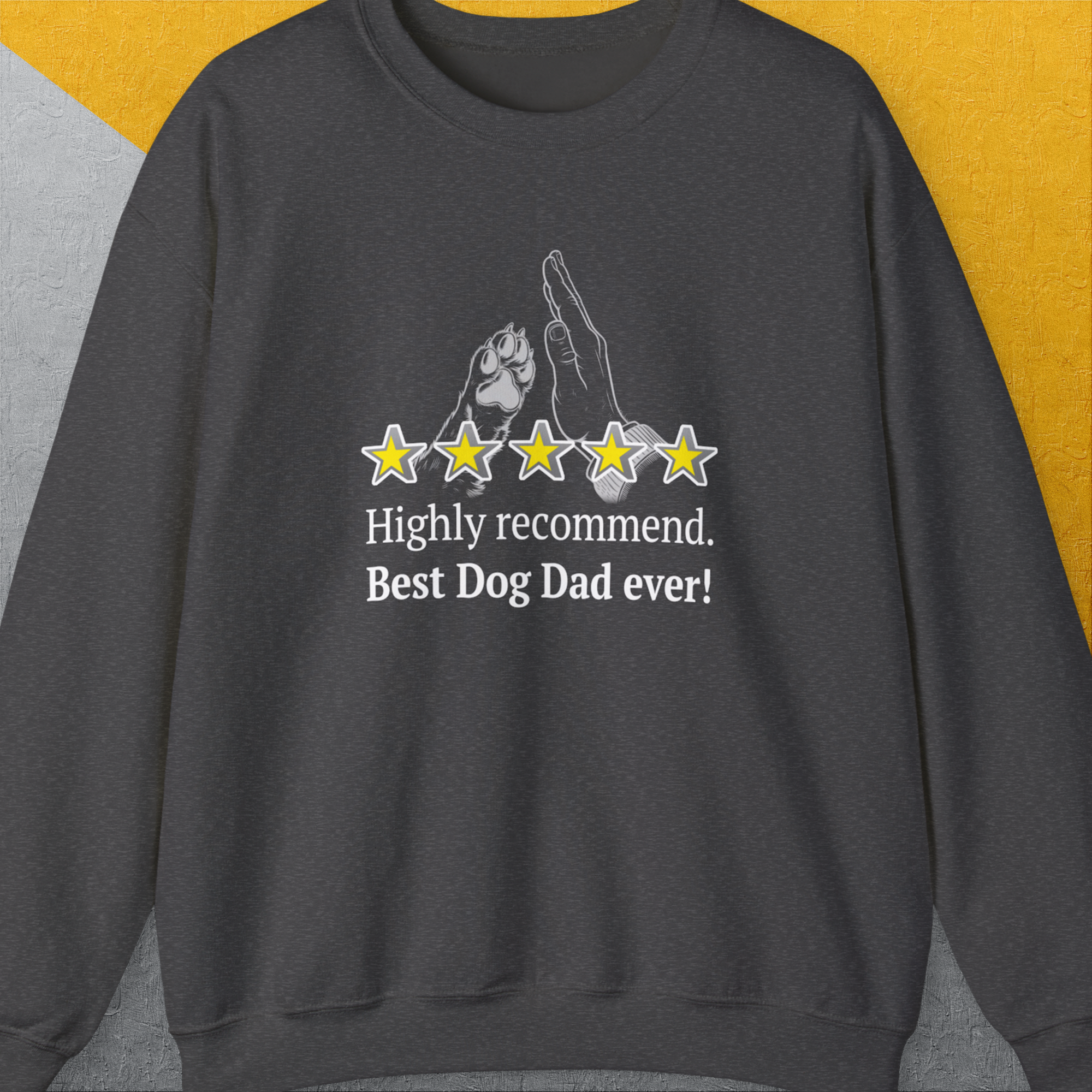 Dog Dad Series, Volume 9, Unisex Sweatshirt-Dark Heather, a cool design with a funny saying from Dog Gang