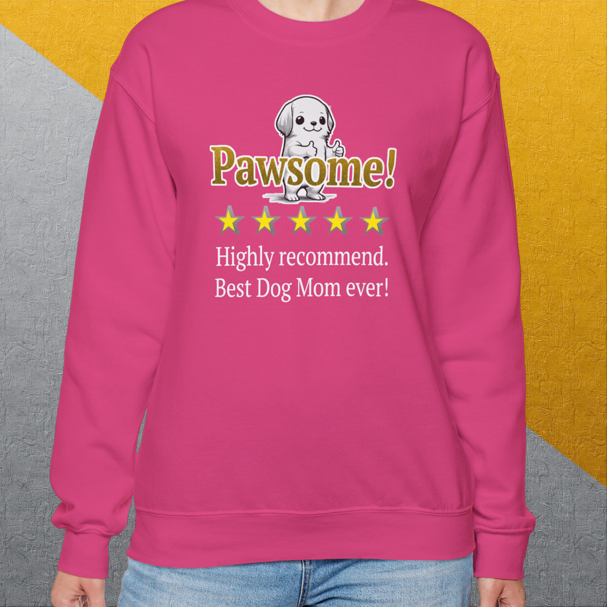 Dog Mom Series, Volume 10, Unisex Sweatshirt-. For dog lovers. Design by Dog Gang